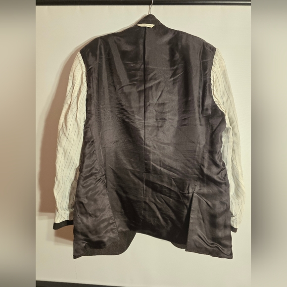 SAMUELSOHN MEN'S SUIT PINSTRIPES BROWN/BLUE 100% WOOL SIZE 46R - Picture 12 of 13